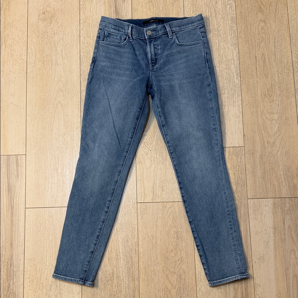 J Brand Slim High Rise Skinny Jeans Mid Blue Wash Size 26